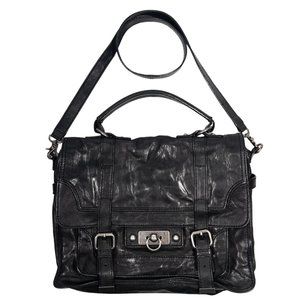 Frye Cameron Black Leather Crossbody Shoulder Satchel